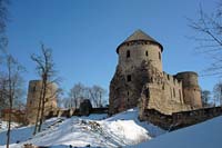 Cesis castle from the south-west