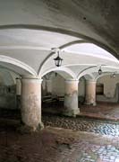 Edole castle, colonnade in the inner yard