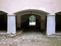 Colonnade in the inner yard of Edole castle