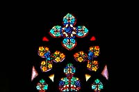 Old St.Gertrude Church, upper part of stained glass