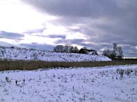 Earthen rampart in Vecdaugava