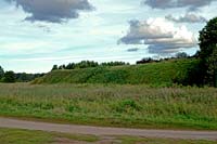 Earthen rampart in Vecdaugava