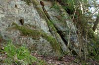 Cliff with petroglyphs