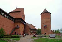 Semi-circular tower and keep of Turaida castle