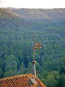 Weather-vane in semicircular tower of Turaida castle