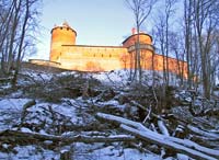 Turaida castle, landslide at the western wall