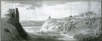 Koknese castle and Perse in 18th century