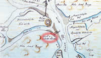 House of Bolderaja pilot in the map from 1780