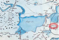 Ādažu pils 1701.gada kartē