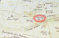 Husmaņa muižiņa Rīgas kartē, 1700.gads