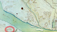Centre of Mazjumprava manor in map from 1793