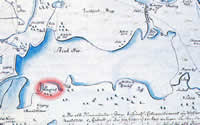 Manor hosue in the map from 1701