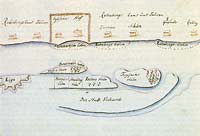 Īgelštrēma muižiņa Pārdaugavā, 1677.gada karte