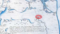 Mangaļu muiža 1701.gada kartē