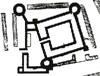 Plan of Riga castle location in 17th century