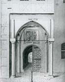 Rīgas pils vārtu portāls 18.gadsimtā