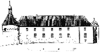 Drawing of eastern facade, Jaunpils castle