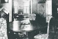 Dining hall in Jaunpils castle in 1910