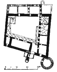 Jaunpils pils 1.stāva plāns